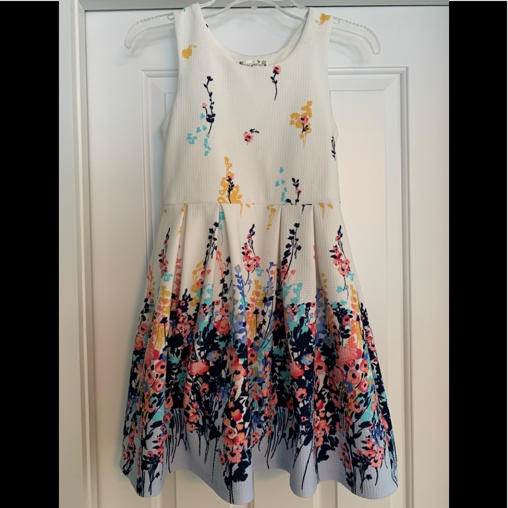 Stunning Multi-Color Floral Dress by Knitworks. Girl's Size 12.